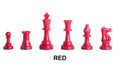 Regulation Colored Plastic Chess Pieces - 3.75