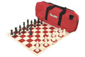 ChessKid Deluxe Chess Set Combination and Single Weighted Regulation Pieces | Vinyl Chess Board | Deluxe Bag