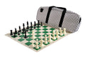 Deluxe Chess Set Combination and Single Weighted Regulation Pieces | Vinyl Chess Board | Deluxe Bag