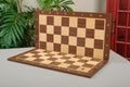 Folding Striped Ebony and Maple Wooden Tournament Chess Board