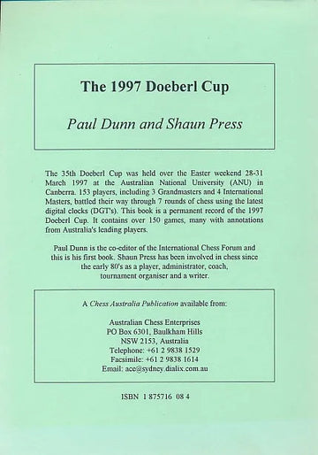 CLEARANCE - The 1997 Doeberl Cup