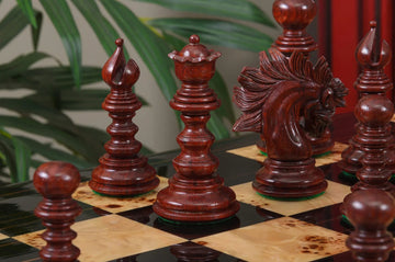 The Savano Series Artisan Wood Chess Pieces - 4.4