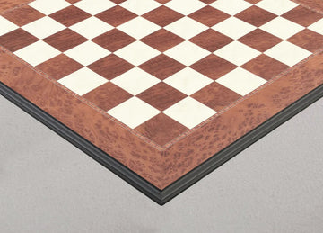Elm Burl and Bird's Eye Maple Superior Traditional Chess Board