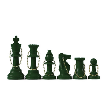 Chess Pieces Keychain Set (17 Pieces)