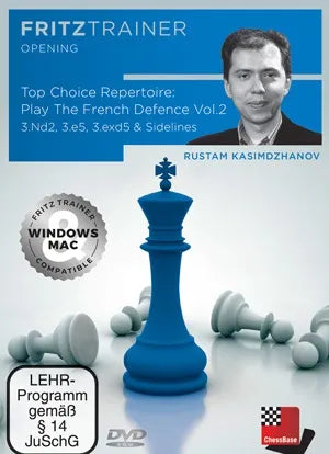 CLEARANCE - Top Choice Repertoire - Play The French Defence - Vol.2 - GM Rustam Kasimdzhanov