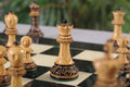 The Burnt Reykjavik II Series Chess Pieces - 3.75