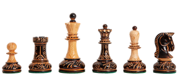The Burnt Dubrovnik Series Chess Pieces - 3.75" King
