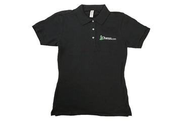 Chesscom New Black Polo-Womens