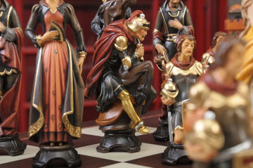The Pyrenees Series Hand Painted Chess Pieces - From The Val Gardena Collection - 6.3
