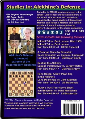 E-DVD Studies in: Alekhine's Defense - Chess Lecture - Volume 145