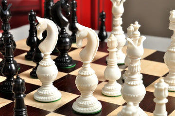 The Oxford Luxury Bone Chess Pieces - 5.25