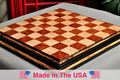 PRE-ORDER - Signature Contemporary Chess Board - RED AMBOYNA  / BIRD'S EYE MAPLE - 2.5
