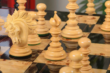 The Savano Series Artisan Wood Chess Pieces - 4.4