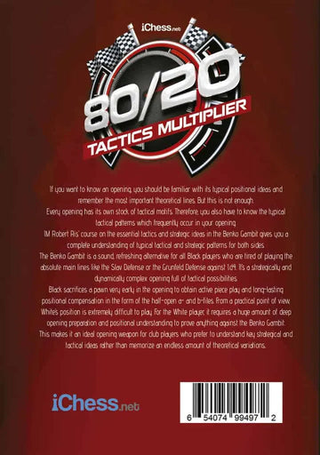 CLEARANCE - The Benko Gambit - IM Robert Ris - 80/20 Tactics Multiplier