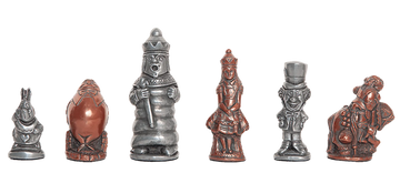 Alice in Wonderland Chess Pieces - 3.5" King - Metallic