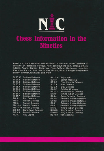 CLEARANCE - NIC Yearbook 27 - PAPERBACK EDITION