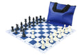 Standard Chess Set Combination with Thin Mousepad Board - Single Weighted Regulation Pieces | Thin Mousepad Chess Board | Standard Bag