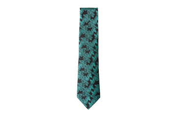 Turquoise Paisley - Chess Tie
