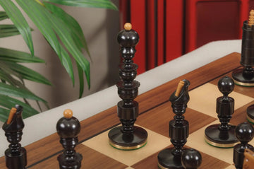 The Camaratta Collection - The Biedermeier Pre-Staunton Vintage Series Luxury Chess Pieces - 4.4