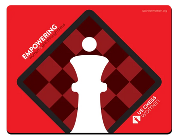 US Chess Women - Mousepad - Red
