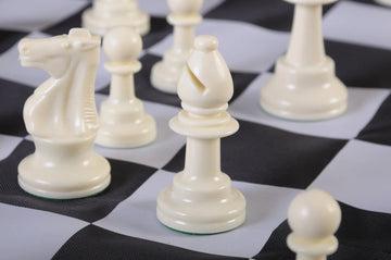 Regulation Tournament Chess Pieces and Cinch Chess Board Bag Combo - TRIPLE WEIGHTED