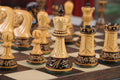 The Burnt Zagreb '59 Series Chess Pieces - 3.875