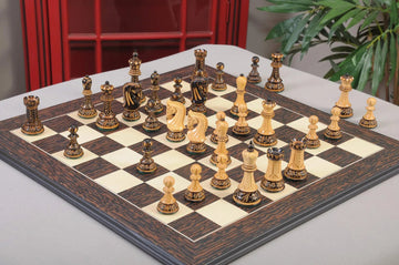 The Burnt Zagreb '59 Series Chess Pieces - 3.875