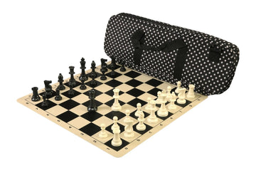 Deluxe Chess Set Combination and Single Weighted Regulation Pieces | Silicone Chess Board | Deluxe Bag