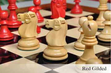 The Reykjavik II Series Gilded Chess Pieces - 3.75