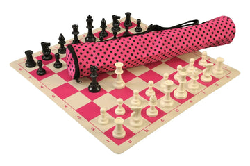 Quiver Chess Set Combination and Single Weighted Regulation Pieces | Silicone Chess Board | Quiver Bag