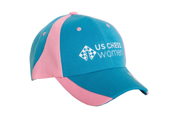 US Chess Women Baseball Hat - Blue & Pink