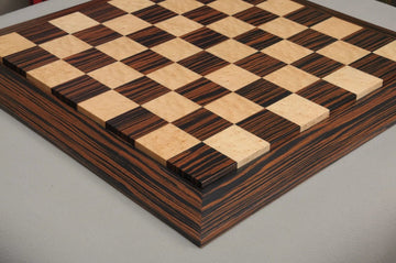 Tiger Ebony & Bird's Eye Maple Custom Contemporary II Chess Board