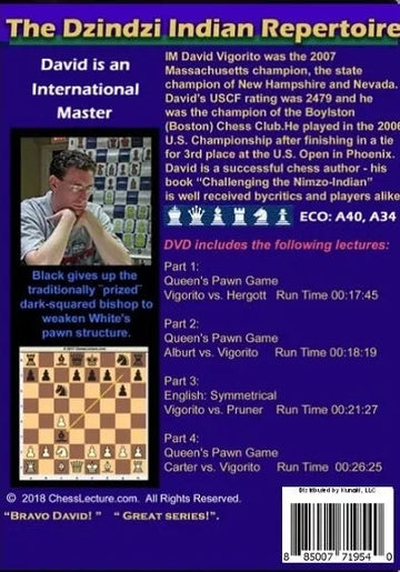 E-DVD The Dzindzi Indian Repertoire - Chess Lecture - Volume 176