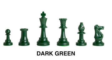Triple Weighted Colored Regulation Plastic Chess Pieces - 3.75