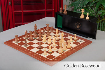 The Library Grandmaster Chess Set, Box, & Board Combination