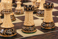 The Burnt Golden Rosewood Zagreb '59 Series Chess Pieces - 3.875