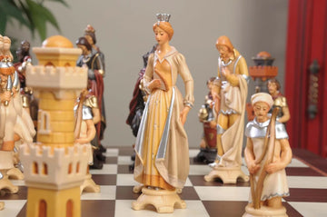 The Pyrenees Series Hand Painted Chess Pieces - From The Val Gardena Collection - 6.3