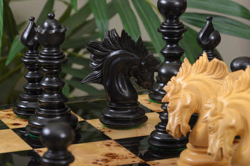 The Savano Series Artisan Wood Chess Pieces - 4.4