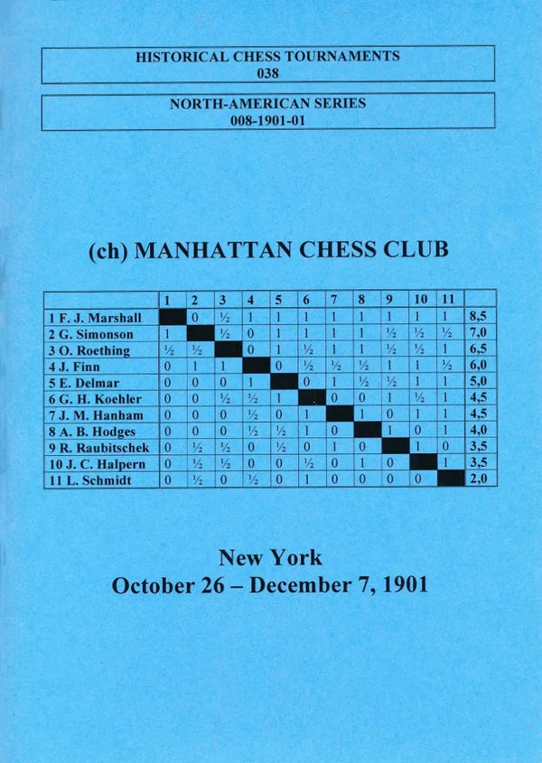 Manhattan Club October 26 December 7 1901