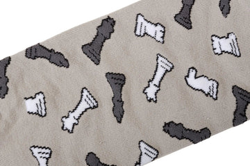 Caissa Collection Dark Gray Chess Socks