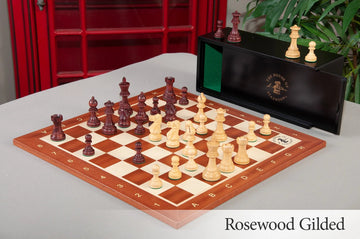 The Library Grandmaster Chess Set, Box, & Board Combination