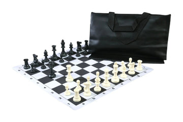 Superior Chess Set Combination with Thin Mousepad Board - Triple Weighted Regulation Pieces | Thin Mousepad Board | Superior Bag