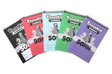 ChessKid.com Spiral Score Book - 60 Moves/50 Games