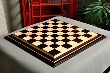 Signature Contemporary IV Luxury Chess board - AFRICAN PALISANDER / CURLY MAPLE - 2.5" Squares