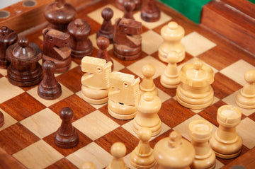 ULTIMATE WOODEN Magnetic Travel Chess Set - 7.5
