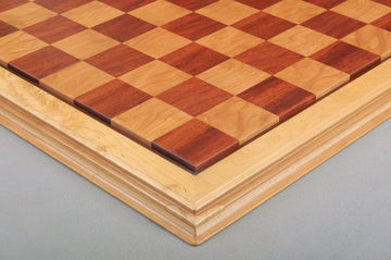 PROTOTYPE - Signature Luxury Chess board - BLOODWOOD / CURLY MAPLE - 2.5