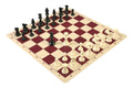 Regulation Tournament Chess Pieces and Silicone Chess Board Combo - Triple Weighted