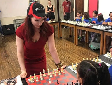 US Chess Women Baseball Hat - Black & Red