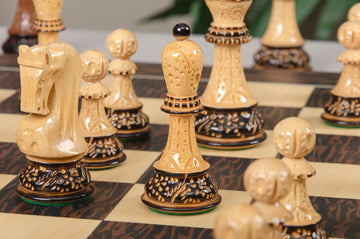 The Burnt Golden Rosewood Zagreb '59 Series Chess Pieces - 3.875