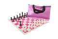 Superior Chess Set Combination - Single Weighted Regulation Pieces | Vinyl Chess Board | Superior Bag